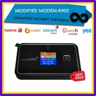 Modified Unlimited 4G /5G LTE pocket WiFi R905 router Portable Wifi Modem MIFI Router Unlimited Hotspot(1 Year Warranty)