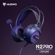 Nubwo N2 Pro Headset Gaming หูฟังเกมมิ่ง หูฟัง Stereo หูฟังคอม มีไฟ LED 7 สี มีสาย