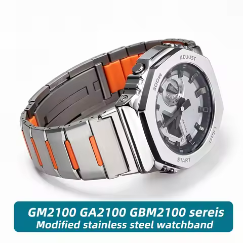 Stainless Steel Watch Band Bracelet For Casio G-SHOCK GA2100 GM2100 GA-2110 B2100 GM-5600 Men Modifi