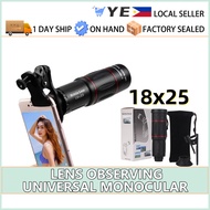 APEXEL Universal 18x25 Monocular Zoom HD Optical Cell Phone Lens Observing Survey 18X Telephoto Lens