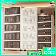 55-80cm Storage Organizer Magnetic Door Foldable Storage Cabinet Double Doors Storage Box Stackable