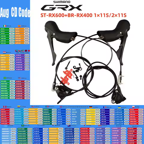 Shimano GRX Series ST-RX600 Shifter BR-RX400 Brake 1×11S/2x11S With L05A Pads Hydraulic Disc Brake F