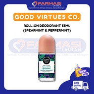 GOOD VIRTUES CO. (GVC) SPEARMINT & PEPPERMINT ROLL-ON DEODORANT 55ML