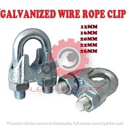 1/2" (12mm) - 1'' (26mm) GALVANIZED WIRE ROPE CLIP OR U-BOLT CLAMP OR CLIP FOR CLAMPING THE WIRE ROP