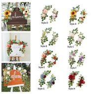 [mfnpqcn] Set of 2 Wedding Arch Floral Decor with Artificial Greenery for Event Signage