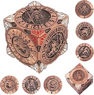 DND Spinner Dice - 7-in-1 Metal Dice Set with 3D Relief Dragon Design | Unique Spinner Design for Du