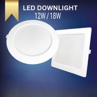 MYHZ_ LED Downlight 12W 18W 20W Ultra Slim LED Recess Downlight Round / Square Lampu LED Downlight 4