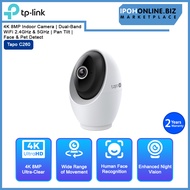 TP-Link Tapo C260 4K 8MP Indoor Camera | Dual-Band WiFi 2.4GHz & 5GHz | Pan Tilt | Face & Pet Detect