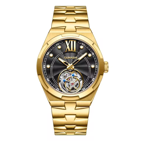 Tourbillon Watch 41mm Luxury Men's Watch Automatic Movement Mechanical Watch 904L Stainless Steel Wa