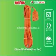 SOPOKA D3000W-3M D3000W-5M heat load-bearing extension cord with capacity 3000W 3m 5m - Khai Phuoc E