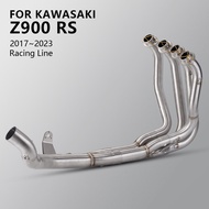 For kawasaki z900 z900rs slip on elbow Motorcycle Full Exhaust System Header Link Pipe Exhaust Tube 