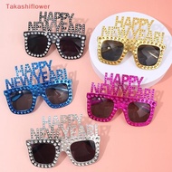 (Takashiflower) Funky Glasses For Christmas 2026 And New Year's Gifts HAPPY NEW YEAR Decorative Glas