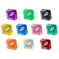 10pcs Transparent D10 Dice Colorful Polyhedral 10 Sided Dice for Entertainment Board Game DND TRPG