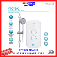 707 Protek Electric Water Heater + Shower Head Set - Current Leakage Supply Cut Off Detection - Safety Mark Approved - Product of Singapore [Bulky]