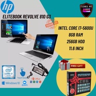 Promosi Hebat🔥HP EliteBook Revolve 810 g3 Intel core i7-5th gen 8GB/4GB  256GB/128GB SSD 11.6 INCH