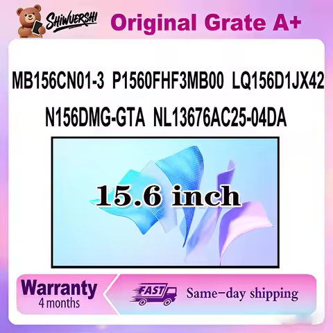 Original New A+ 15.6 inch Slim Laptop Lcd Screen Panel N156DMG GTA MB156CN01 3 P1560FHF3MB00 NL13676