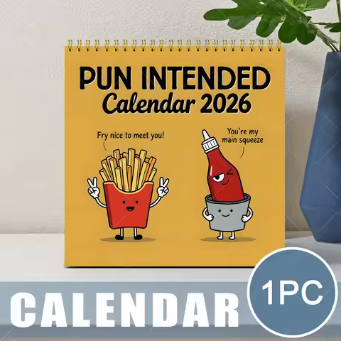1pc PUN INTENDED Calendar 2026 , 12-Month Monthly Planner, Wall Calendar, Perfect Gift for Birthdays