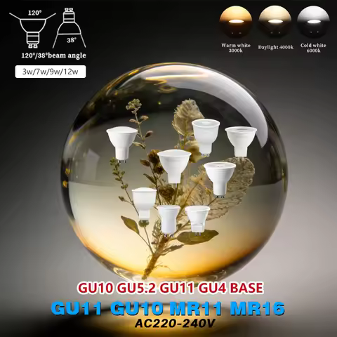 10pcs Led Bulb Lamp AC220-240V GU11 MR11 GU10 GU4 GU5.3 Foco Bulbs Warm Lighting Equivalent 60W for 