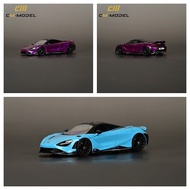 CM MODEL 1:64 McLaren 765LT Metallic purple /BabyBlue Die-Cast Car Model Collection Miniature