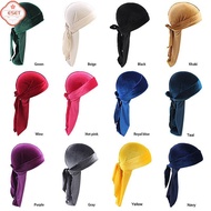 Unisex Men Women Bandana durag Headwear Pirate Silk Hat Wrap