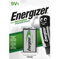 ENERGIZER RECHARGE POWER PLUS size 9 v 9 V 9 volts rechargable battery