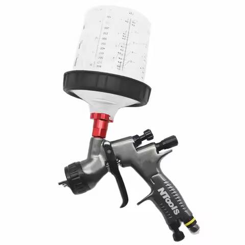 Spray Gun 1.3/1.8MM Air Spray Gun Car Paint Gun HVLP Spray Gun Cup Mix H/O Quick Cup Adapter With Mi