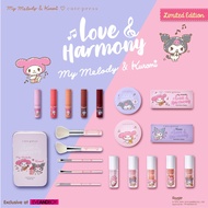 Cute Press Sanrio Love Harmony Tinted Lip Balm Liquid Blush Blurring Powder Eyeshadow Palette Brush Set Kuromi My Melody