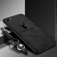 LANLIN For Vivo Y81 Vivo Y81i Phone Case Cloth Fabric Deer Shockproof Casing Soft Silicone Hybrid TP