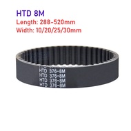 1pcs HTD 8M Closed Loop Rubber Synchronous Belts Perimeter 288/320/336-520mm Width 10/20/25/30mm Pit