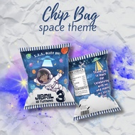 chip bag chip bag space theme chip bag birthday goodies happy birthday space theme birthday