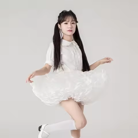 Lolita Super Stuffed Petticoat Boneless Violent Skirt Support Soft Yarn Short Duck Butt Korea Japan 