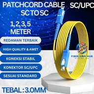 Patchcord 1M 2M 5M SC UPC 3.0MM Fiber Optic Cable Single Mode Patch Cord SC to SC Yellow 1 Meter 2 M