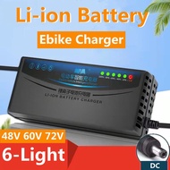 【3.2V 3.7V Li-ion Battery 】24V 36V 48V 60V 72V 2A 3A 5A-Light Display Ebike Charger Electric Bicycle