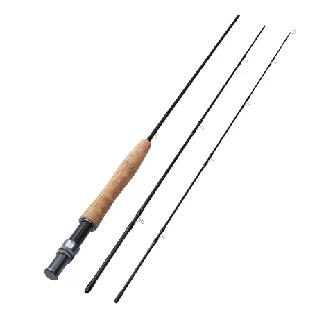 6 Feet 0/1wt Fly Fishing Rod Light Weight 3 Pieces Carbon Fiber Sections for Freshwater Trout Lake F