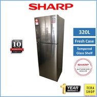 Sharp SJ325MSS 320L 2 Doors Fridge Refrigerator Peti Sejuk
