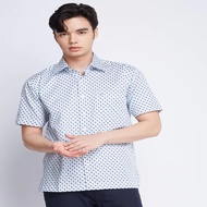 John Langford Sport Short Sleeve Shirt 014-523-17 Blue