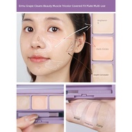 concealer full coverage concealer Ermu Grape Tricolor Eye Concealer