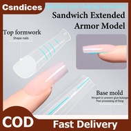 Csndices Sandwich Dual Nail Forms 240pcs 15Size Qui Extensions-Dual Forms No Paper Forms Needed 3D E