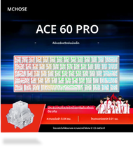 Ace60/Ace60Pro คีย์บอร์ดแบบมีสายแม่เหล็ก Type-C Ergonomic 61 คีย์ eSports Gaming สําหรับนักเล่นเกม P