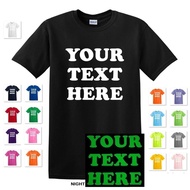 Glow In The Dark Custom Print Your Own Text On A T-Shirt Personalized