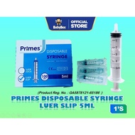 (1 pieces)PRIMES 5ML Disposable Syringe Sterile Luer Slip/Luer Lock
