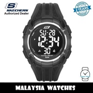 (OFFICIAL WARRANTY) Skechers SR1008 El Porto Quartz Digital Black Silicone Case & Strap Watch