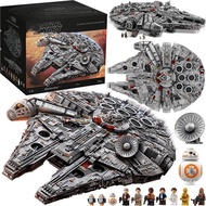 Series Large Millennium Falcon Spaceship 75192 Boy Assembled Building Block Toys