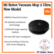 NEW Model Xiaomi Mi Robot Vacuum Mop 2 Ultra Auto Empty Station Suction Power 4000Pa 1 Year Warranty