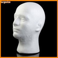 largesize|  Male Mannequin Head Foam Wig Stand Manikin Head Wig Cap Holder for Store Salon Home