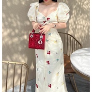 CHERI BG FLOWER PRINTED SLEEVED DRESS