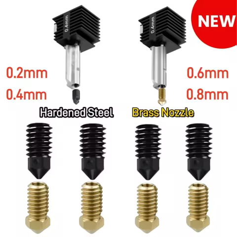 For Bambu Lab A1 Accessories Bambu Lab A1 Mini Nozzle Kit Brass Hardened Steel 0.2 0.4 0.6 0.8 For B
