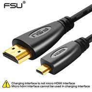 FSU 1m 1.5m 1.8m 2m 3m 5m Micro HDMI To HDMI Cable 1080P 3D Micro HDMI 1.4 Version Gold Plated Male 
