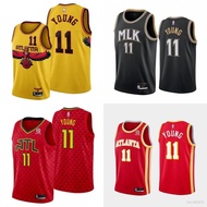 IDAWN7 75th City Edition NBA Jersey Atlanta Hawks No.11 TRAE YOUNG Classic Jersey Sports Vest Loose 