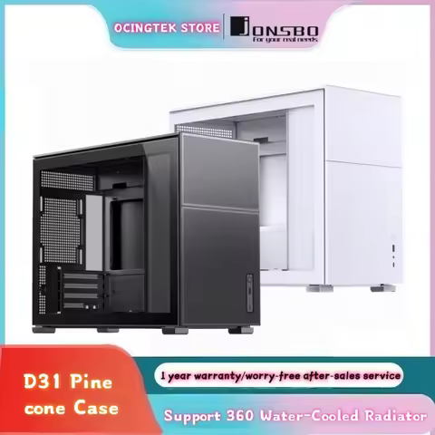 JONSBO Pinecone D31 MESH MATX Chassis Dual 360 Cooling Row ATX Power Supply Type-c Gen2 10Gbps+ Long
